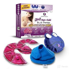 img 4 attached to 🤱 Breast Therapy Gel Pads for Breastfeeding Relief + Kids Ice Pack. Hot & Cold Therapy for Mastitis, Engorgement, Swelling, and Pain Relief. Unblock Clogged Ducts, Enhance Let-Down & Reduce Pumping Time