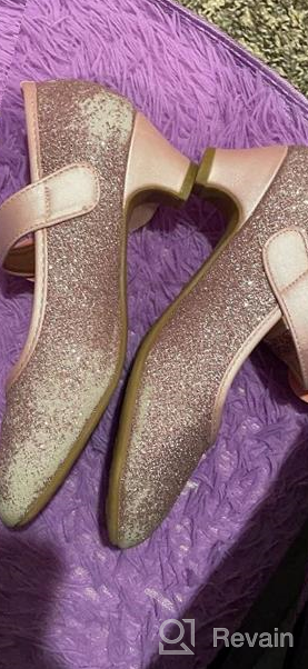 img 1 attached to Adamumu Princess Toddler Sparkle Girls' Flat Shoes review by Becky Haferkamp