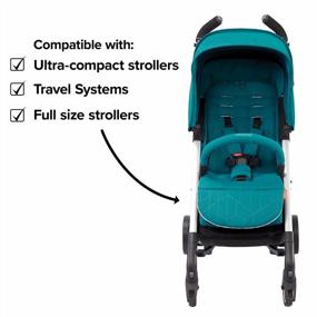 img 2 attached to Diono Baby Seat Liner For Stroller, Cool Reversible Stroller Seat Liner With Plush Cushioned Padding, 100% Water Resistant Liner, Blue Turquoise