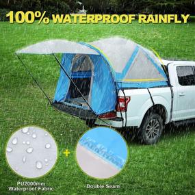 img 1 attached to 🏕️ Quictent Pickup Truck Tent: Waterproof 2-Person Sleeping Capacity with Removable Awning & Rainfly – Available for Multiple Bed Sizes