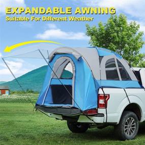 img 2 attached to 🏕️ Quictent Pickup Truck Tent: Waterproof 2-Person Sleeping Capacity with Removable Awning & Rainfly – Available for Multiple Bed Sizes