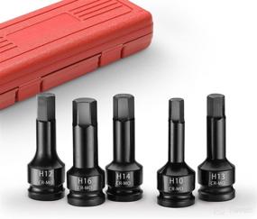 img 3 attached to 8-Piece TUZkozs 1/2-Inch Drive Impact Hex Bit Set - Hex Driver, SAE/Metric, 6-16mm - Cr-Mo Steel, Impact Grade - One-Piece Construction with 1/2-Inch Allen Socket