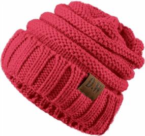 img 4 attached to Debra Weitzner Toddler Winter Hat Kids Beanie Hat Boys Girls Warm Cap For Cold Weather And Snow