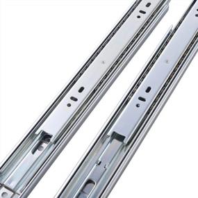 img 1 attached to Set Of 5 Pairs 22-Inch Full Extension Ball Bearing Side Mount Drawer Slides For Hardware, Available In Various Lengths Of 12'', 14'', 16'', 18'', 20'' And 22''