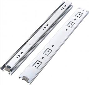 img 3 attached to Set Of 5 Pairs 22-Inch Full Extension Ball Bearing Side Mount Drawer Slides For Hardware, Available In Various Lengths Of 12'', 14'', 16'', 18'', 20'' And 22''