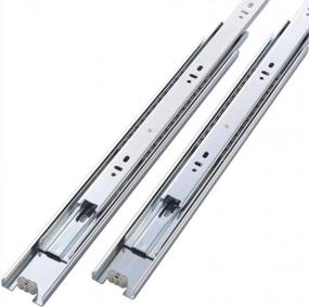 img 4 attached to Set Of 5 Pairs 22-Inch Full Extension Ball Bearing Side Mount Drawer Slides For Hardware, Available In Various Lengths Of 12'', 14'', 16'', 18'', 20'' And 22''