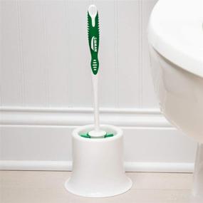 img 1 attached to 🧼 Pack of 4 Libman Commercial 34 Round Bowl Brush with Open Caddy, Polypropylene, Green and White, Standing Height 15 Inches