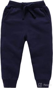 img 2 attached to 👖 CuteOn Unisex Toddler Jogger Pants - Kids Cotton Elastic Waist Winter Sweatpants 1-5 Years