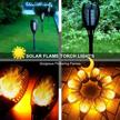 8pack solar torch lights outdoor with flickering flame, halloween decorations for garden yard patio, waterproof solar powered outdoor lights for halloween decoration logo