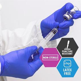 img 3 attached to Nitrile Medical Exam Gloves by MED PRIDE - Disposable, Powder-Free & Latex-Free Surgical Gloves for Doctors, Nurses, Hospitals & Home Use