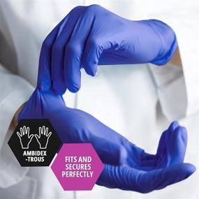 img 2 attached to Nitrile Medical Exam Gloves by MED PRIDE - Disposable, Powder-Free & Latex-Free Surgical Gloves for Doctors, Nurses, Hospitals & Home Use