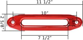 img 3 attached to High-Quality 10 inch Standard Anodized Red Aluminum Hawse Fairlead for Winch Rope Cable ATV UTV - 8000-15000 LBs CNC Machine