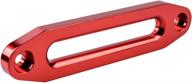 high-quality 10 inch standard anodized red aluminum hawse fairlead for winch rope cable atv utv - 8000-15000 lbs cnc machine logo