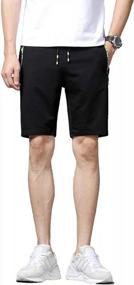 img 1 attached to Men'S Athletic Shorts With Zip Pockets - Tansozer