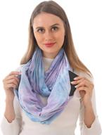 infinity scarf with zipper pockets - 🧣 tie dye women's accessories - scarves & wraps логотип