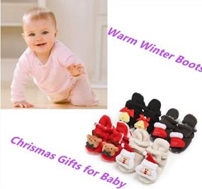 img 3 attached to Warm & Cozy Fleece Booties For Baby Boys & Girls - Non-Slip Soft Soled Winter Snow Boots Shoes