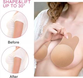 img 1 attached to 6 Pairs Adhesive Bra Invisible Strapless Backless Reusable Nipple Covers For Women - ONE SING Sticky Pasties