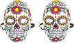 colorful 2-piece day of the dead masks by beistle for festive celebrations logo