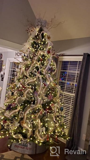 img 1 attached to Add Elegance To Your Christmas Tree With Hallops Galvanized Tree Collar - Adjustable Metal Skirt For Large To Small Trees, Festive Christmas Decor review by Jason Flores