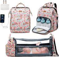 🎒 kuak 3-in-1 diaper bag backpack: travel bassinet, changing station, insulated pockets logo