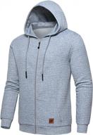 men's lightweight zip up hoodie jacket with kanga pocket логотип