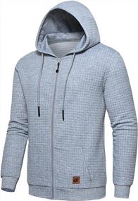 img 4 attached to Men'S Lightweight Zip Up Hoodie Jacket With Kanga Pocket