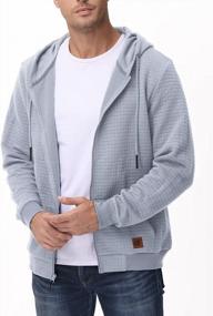 img 3 attached to Men'S Lightweight Zip Up Hoodie Jacket With Kanga Pocket