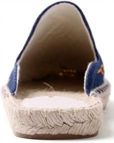 img 3 attached to Women'S Stylish Embroidery Espadrilles Mule - U-Lite Fancy Flats