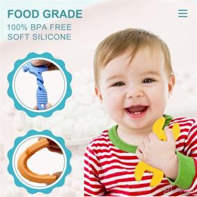 img 3 attached to 🧒 Silicone Teething Toys for Babies 0-6 Months & 6-12 Months - Hammer, Wrench, Spanner, Pliers Shape Teether!