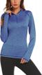 pinspark women's 1/4 zip long sleeve pullover running shirt thumb hole yoga top workout hiking s-xxl logo