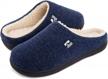 stay cozy and comfy with rockdove's men's sherpa lined memory foam clog slippers logo