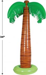 img 3 attached to Decorate Your Summer Party With The 4FT 10IN Inflatable Palm Tree – Perfect For Tropical, Hawaiian, And Beach-Themed Events In Green And Brown By Beistle