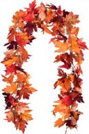 add a touch of autumn with lvydec's 2 pack maple leaf fall garlands - perfect for home decor, weddings, parties and thanksgiving логотип