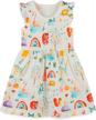 hileelang little girls cotton dress sleeveless casual summer sundress flower printed jumper skirt logo