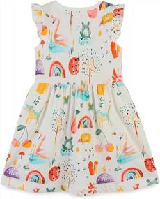 img 3 attached to HILEELANG Little Girls Cotton Dress Sleeveless Casual Summer Sundress Flower Printed Jumper Skirt