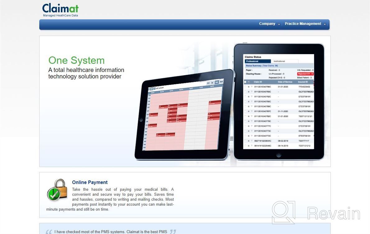 img 1 attached to Claimat EMR review by Paul Tilden