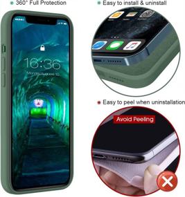 img 1 attached to MILPROX IPhone 13 Pro Max Case (2021) With Screen Protector - Pine Green, Silicone Protective Bumper With Shockproof Rubber Gel Shell & Soft Microfiber - Compatible With IPhone 13 Pro Max 6.7-Inch