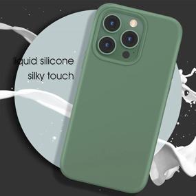 img 2 attached to MILPROX IPhone 13 Pro Max Case (2021) With Screen Protector - Pine Green, Silicone Protective Bumper With Shockproof Rubber Gel Shell & Soft Microfiber - Compatible With IPhone 13 Pro Max 6.7-Inch
