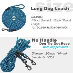 img 1 attached to Long Rope Leash For Dog Training - 8Ft To 100Ft Check Cord Recall Lead Tie-Out Line For Large, Medium & Small Dogs