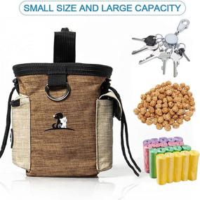 img 3 attached to ☕️ Manzia Small Dog Treat Pouch for Training, Conveniently Holds Kibble and Rewards with Built-in Poop Bag Dispenser - Coffee