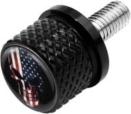 enhance your indian scout's style with the black stainless knurled fender rear seat bolt screw - american skeleton (2015-2020) логотип