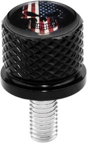 img 2 attached to Enhance Your Indian Scout's Style with the Black Stainless Knurled Fender Rear Seat Bolt Screw - American Skeleton (2015-2020)