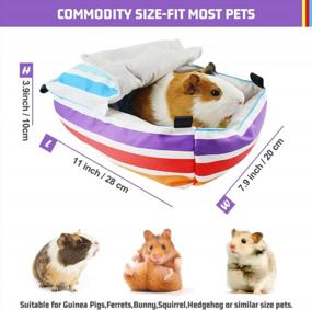 img 3 attached to Guinea Pig Hideout,HOMEYA Small Animal Hammock House Cuddle Hanging Sleeping Bed Toys Winter Warm Cage Accessories For Sugar Glider,Chinchilla,Hamster,Rat,Bunny,Squirrel,Gerbil Birthday Gift