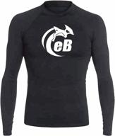 stay protected and stylish with ebodyboarding's launch out logo long sleeve rashguard logo