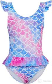 img 4 attached to Mermaid Swimsuit Toddler Swimwear Beachwear Apparel & Accessories Baby Boys