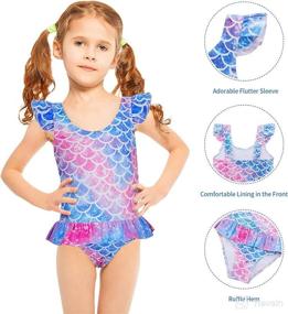 img 1 attached to Mermaid Swimsuit Toddler Swimwear Beachwear Apparel & Accessories Baby Boys