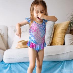 img 2 attached to Mermaid Swimsuit Toddler Swimwear Beachwear Apparel & Accessories Baby Boys