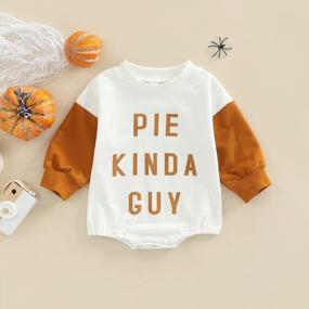 img 3 attached to Adorable Baby Halloween Outfit - Pumpkin Sweatshirt Romper, Long Sleeve Onesie & More!