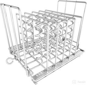 img 4 attached to Sous Vide Rack - Adjustable Stainless Steel Collapsible Frame | Easy Store and Clean | Anti-Float Spiral Dividers | 7.5×7.5×6.5 inch (1.5 lb) | Rack Suitable for Sous Vide Container