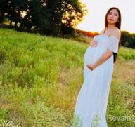 картинка 1 прикреплена к отзыву Off Shoulder Lace Maternity Dress For Baby Shower Or Wedding Photo Shoot от Joe Martin